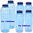 Family Set of six Tritan Water Bottles 1,0l and 0,5l