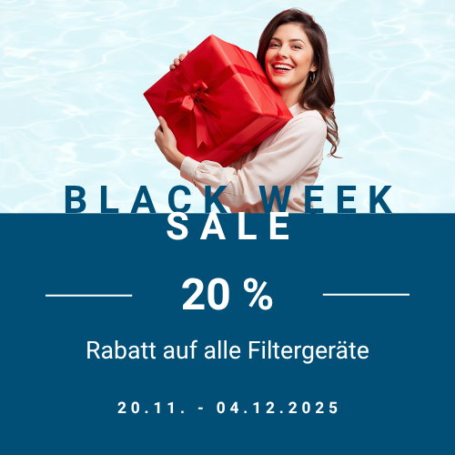 Black Week Sale bei Wasserhaus - Jetzt 20% auf alle Filtergeräte sparen