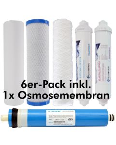 6er Supersparpack Filterset mit Osmosemembran QuaRO PLUS