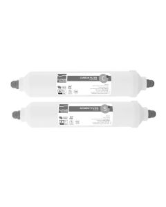 1 x  Sedimentfilter Inline (Platinumwasser) - 1 x Aktivkohlefilter inline (Platinumwasser)
