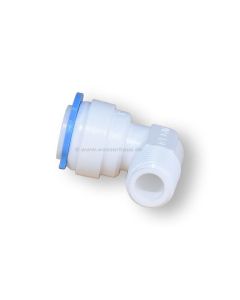 Winkeladapter 3/8" Schlauch auf 1/4" Gewinde mit Clip