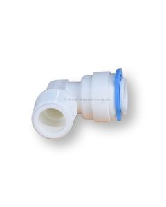 Winkeladapter 3/8" Schlauch auf 3/8" Gewinde mit Clip