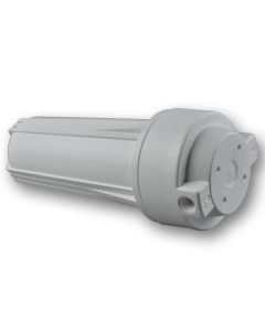 Filtergehäuse 10'' weiss mit doppeltem Dichtungsring - einzeln mit Kopf - Anschluß 1/4'' Innengewinde