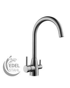 Edelstahl Drei-Wege-Armatur MELVILLE für gefiltertes Wasser sowie Leitungswasser