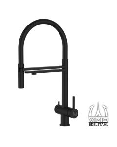 3-Wege-Armatur WINNIPEG Edelstahl schwarz matt