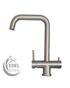 OTTAWA 3-Wege-Armatur Edelstahl matt gebürstet