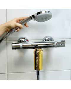 Duschfilter LAGOON Gold zur Kalkbehandlung im Duschwasser