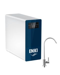 ENKI Direct FLow Umkehrosmoseanlage mit Edelstahlwasserhahn und LED-Anzeige, Untertischeinbau