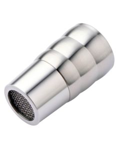 Kleiner Wasserverwirbler komplett aus Edelstahl mit neuartiger Verwirbelung ohne seitliches Spritzen

