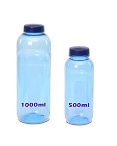 Robuste Wasserflaschen aus Tritan ohne Weichmacher, ohne BPA, Doppelpack groß /klein
