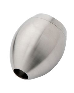 Wasserverwirbler als "Ur-Ei" aus hochwertigem Edelstahl.
