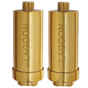 Doppelpack Duschfilter Gold verchromt