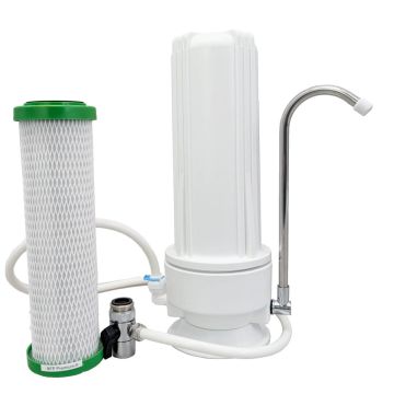 Aktivkohlefilter Auftisch mit Anschluss an den Wasserhahn - inkl. 1x NFP Premium von Carbonit