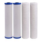 Doppelpack Ersatzfilter-Set mit 4x VORFILTER für Big Blue Hauswasseranlage