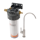CARBONIT® Aktivkohlefilter zur Trinkwasserfilterung in der Küche.Inkl. Wasserhahn und IFP Puro Filterkartusche.