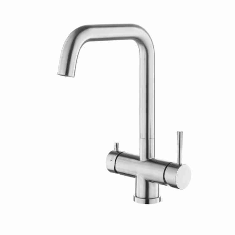 Beispiel für eine gewinkelte 3-Wege-Armatur Beispiel für eine gewinkelte 3-Wege-Armatur