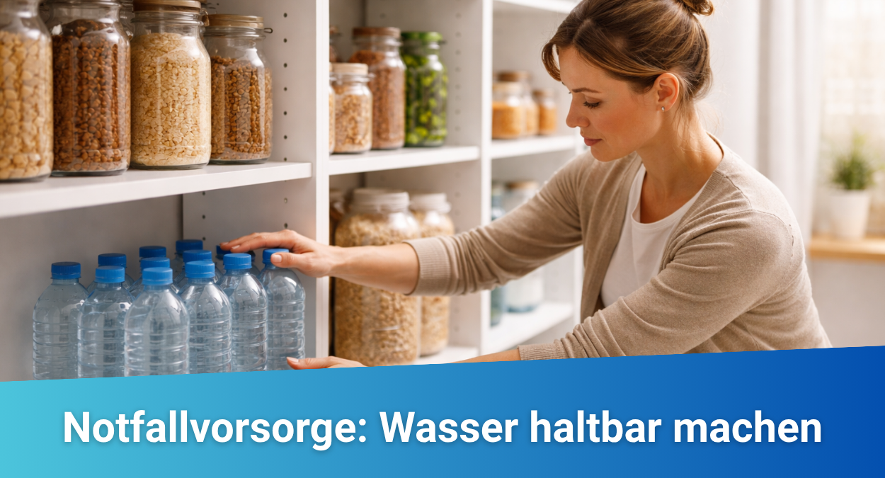 Wasser haltbar machen: Notfallvorsorge für Haushalte mit Weitblick