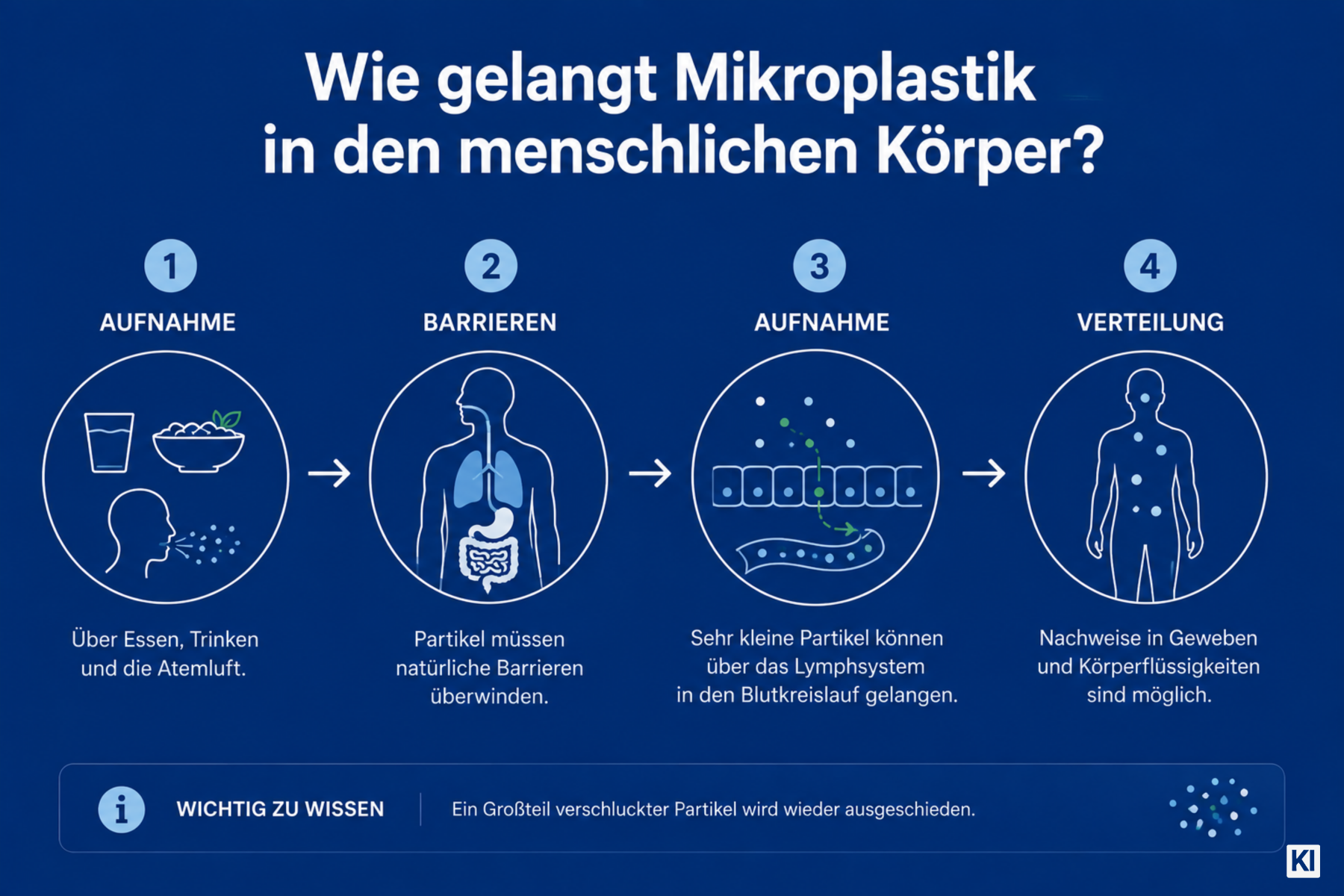 Wie gelangt Mikroplastik in den menschlichen Körper