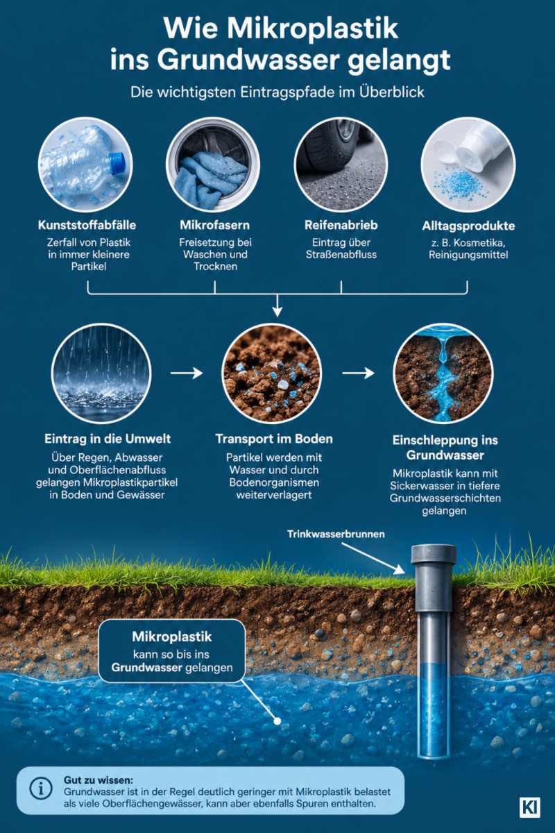 Wie Mikroplastik ins Grundwasser gelangt