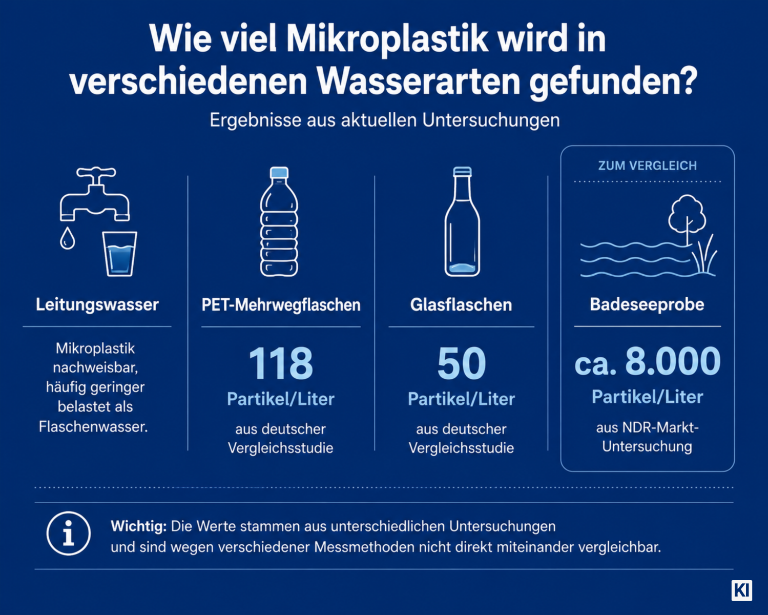 Wieviel Mikorplastik befindet sich im Wasser?