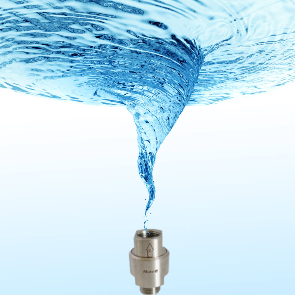 Der Verwirbler sorgt für vitales Wasser wie aus einem wilden Bergbach