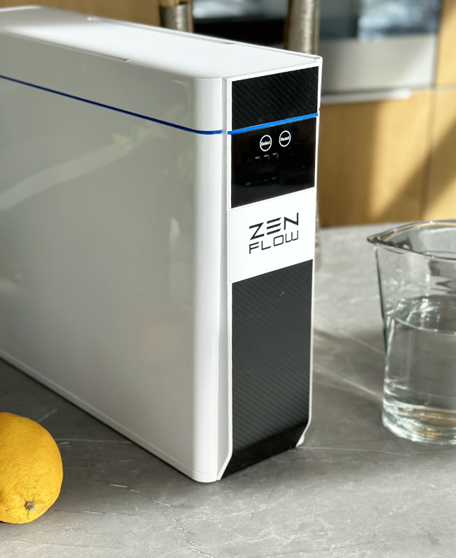 Hier klicken zur ZEN FLOW Osmoseanlage mit 3-Wege-Hahn Produktbild ZEN FLOW Osmoseanlage zur Trinkwasserreinigung