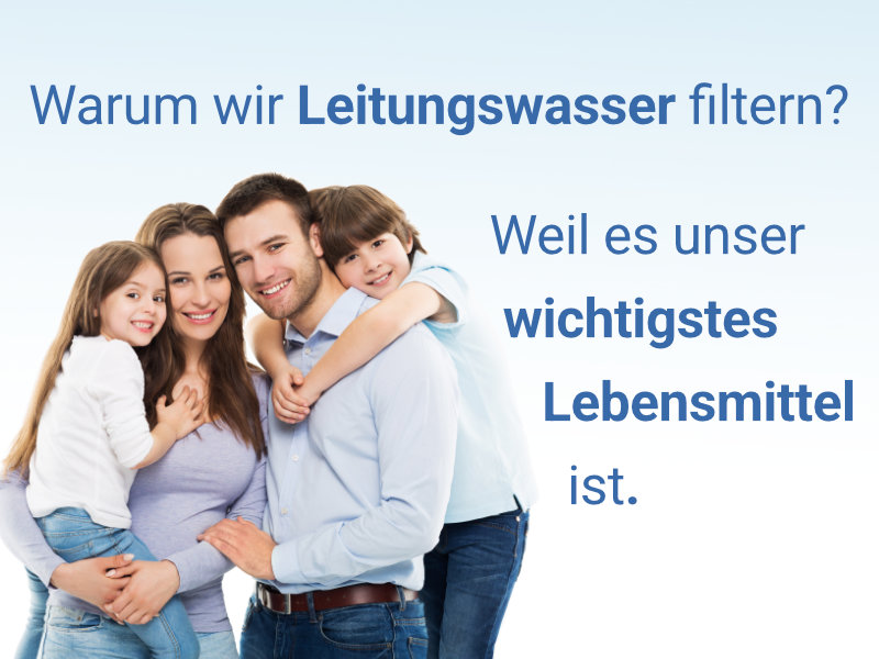 Warum wir Wasser filtern, fragt eine junge Familie