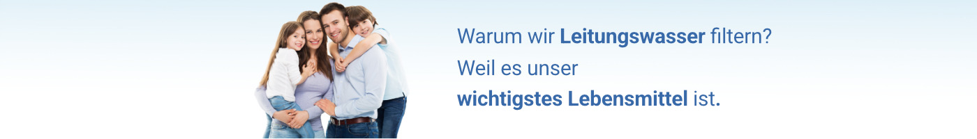 Warum wir Wasser filtern, fragt eine junge Familie