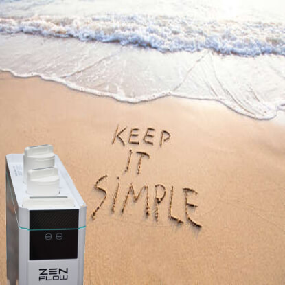 einfacher, schneller und sauberer Filterwechsel einfach von Hand in nur 5 Minuten durch selbstsichernde Quick-Change Filter