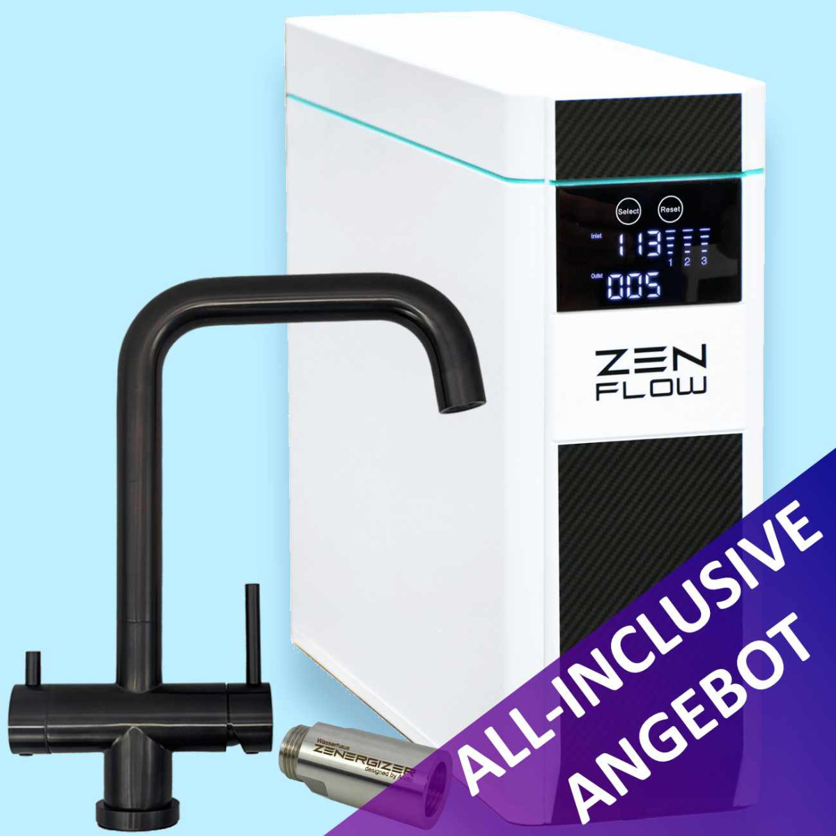 OTTAWA Black 3-Wege-Armatur Edelstahl Edelstahl 3-Wege-Armatur Ottawa Black