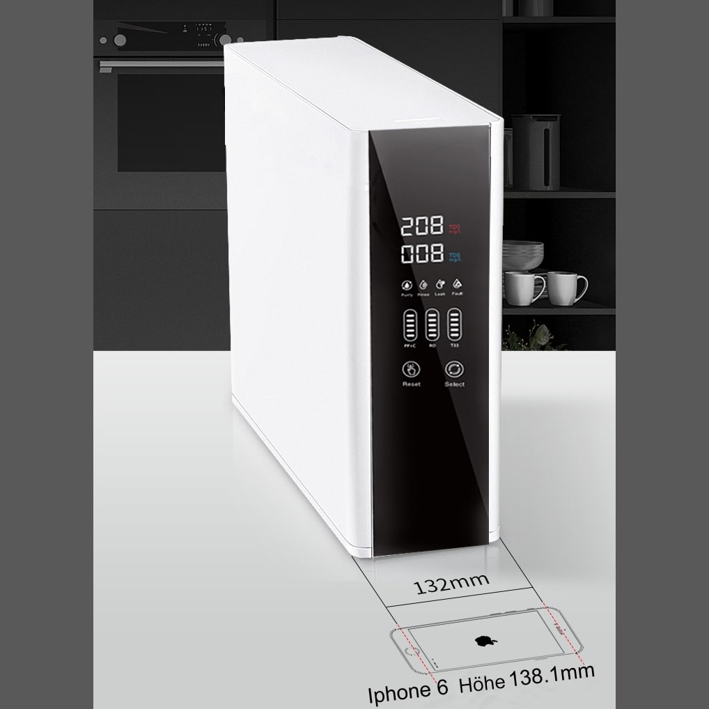 Die kompakte Größe des iWaters - schmaler als ein iPhone6