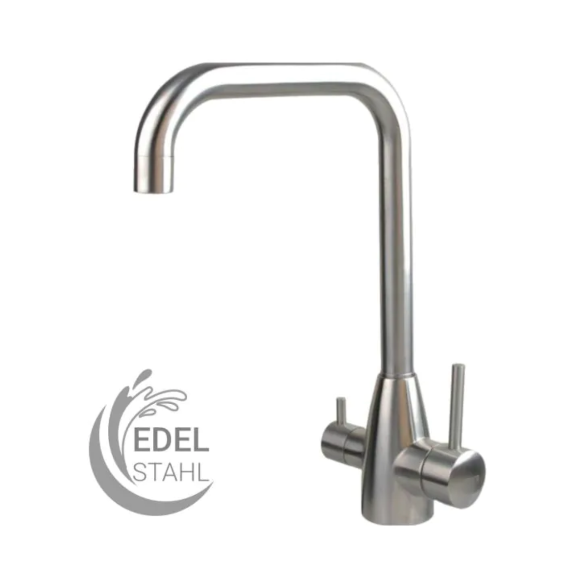 3-Wege-Armatur GRANBY Edelstahl, winklig