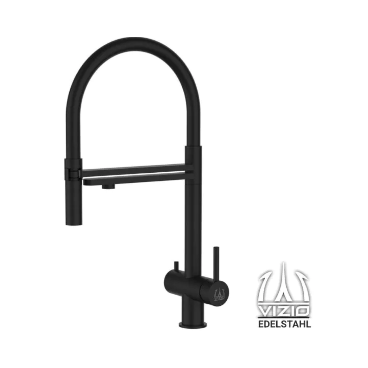 3-Wege-Armatur WINNIPEG Edelstahl (schwarz-matt)